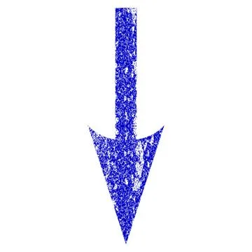 Sharp Arrow Down Grunge Textured Icon イラスト素材
