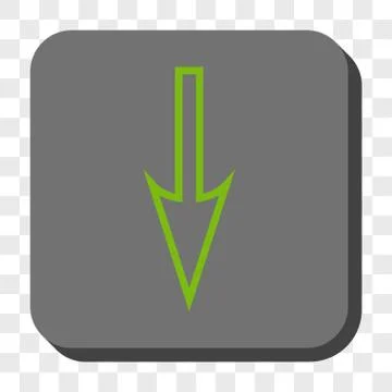 Sharp Arrow Down Rounded Square Button 库存插图