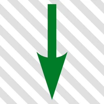 Sharp Arrow Down Vector Icon Stock Illustration