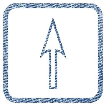 Sharp Arrow Up Fabric Textured Icon Illustrazione stock