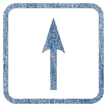 Sharp Arrow Up Fabric Textured Icon Illustrazione stock