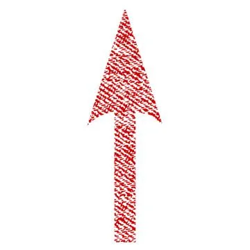 Sharp Arrow Up Fabric Textured Icon Illustrazione stock