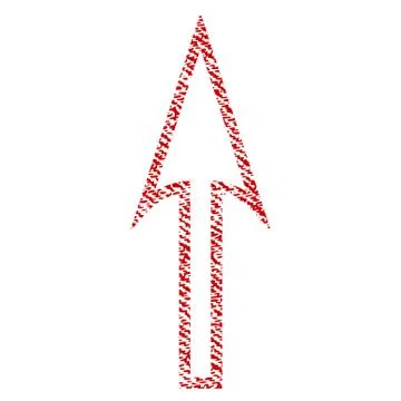 Sharp Arrow Up Fabric Textured Icon Illustrazione stock