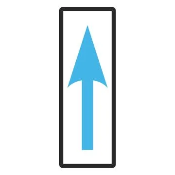 Sharp Arrow Up Framed Glyph Icon Stock Illustration