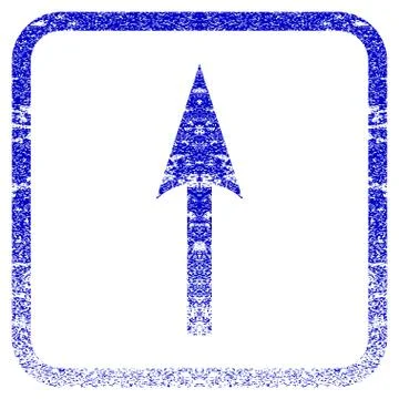 Sharp Arrow Up Framed Textured Icon Illustrazione stock
