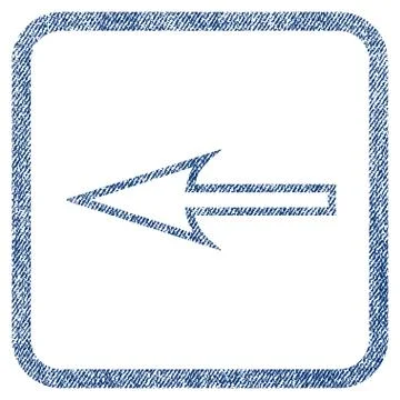 Sharp Arrow Left Fabric Textured Icon Illustrazione stock