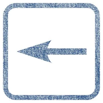 Sharp Arrow Left Fabric Textured Icon Illustrazione stock