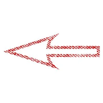 Sharp Arrow Left Fabric Textured Icon Illustrazione stock