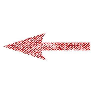 Sharp Arrow Left Fabric Textured Icon Illustrazione stock