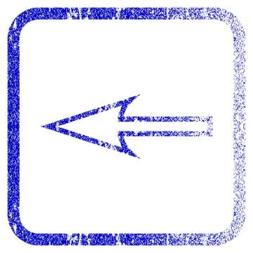 Sharp Arrow Left Framed Textured Icon Illustrazione stock