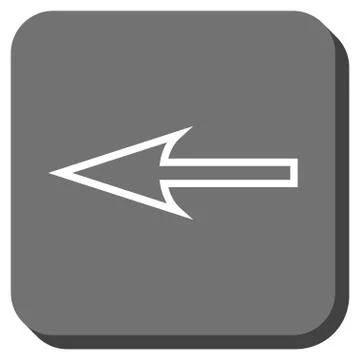 Sharp Arrow Left Rounded Square Glyph Icon 스톡 일러스트