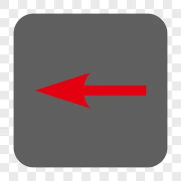Sharp Arrow Left Rounded Square Button Stock Illustration