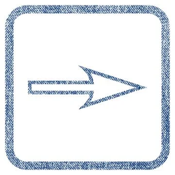 Sharp Arrow Right Fabric Textured Icon Illustrazione stock