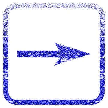 Sharp Arrow Right Framed Textured Icon Illustrazione stock