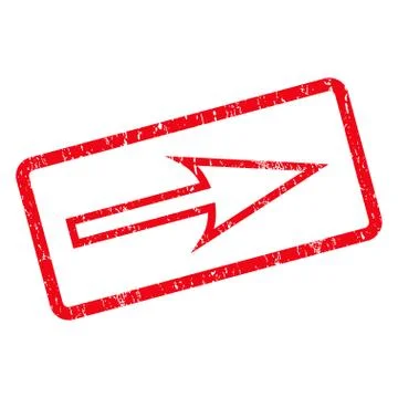 Sharp Arrow Right Icon Rubber Stamp Stock Illustration