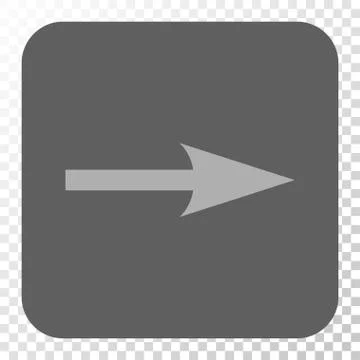 Sharp Arrow Right Rounded Square Button Illustrazione stock