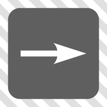 Sharp Arrow Right Rounded Square Button Illustrazione stock