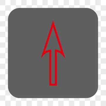 Sharp Arrow Up Rounded Square Button 스톡 일러스트