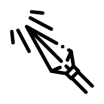 Sharp Arrowhead Archery Icon Thin Line Vector Stock Illustration