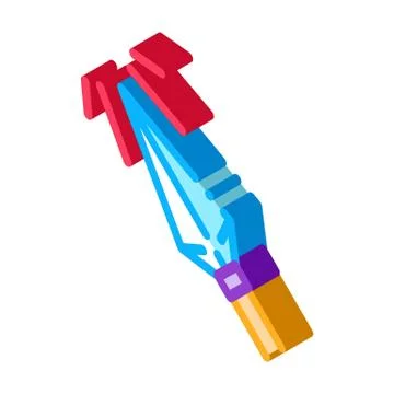 Sharp Arrowhead Archery isometric icon vector illustration Stock Illustration