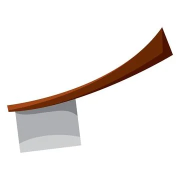 Sharp axe with a wooden handle and metal blade, Vector Stock Illustration