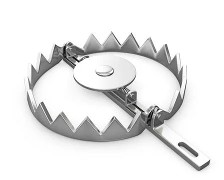 Sharp bear trap Sharp bear trap, isolated on white background Copyright: x... Fotos de archivo
