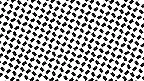 Sharp black angular forms repeat across a clean white field in a crisp mono.. Stock Illustration