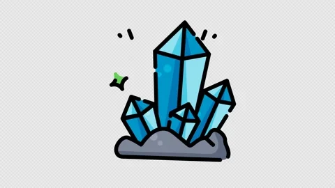 Sharp blue crystal cluster geology mineral shiny gemstone rock formation shiny Stock-Footage 345182640