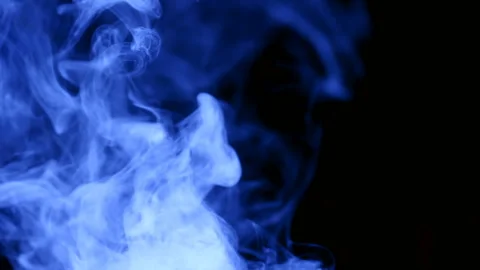 Sharp blue smoke or gas, slow motion up Stock Footage 97416920