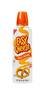 Sharp Cheddar easy cheese Stock Photos