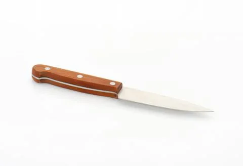 Sharp chef knife with wooden handle Stock Photos