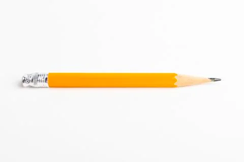 Sharp Classic Yellow-Orange Hexagonal Pencil Stub 스톡 사진
