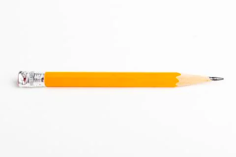 Sharp Classic Yellow-Orange Hexagonal Pencil Stub Stock Photos