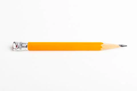 Sharp Classic Yellow-Orange Hexagonal Pencil Stub 스톡 사진
