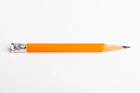 Sharp Classic Yellow-Orange Hexagonal Pencil Stub Stock-Fotos