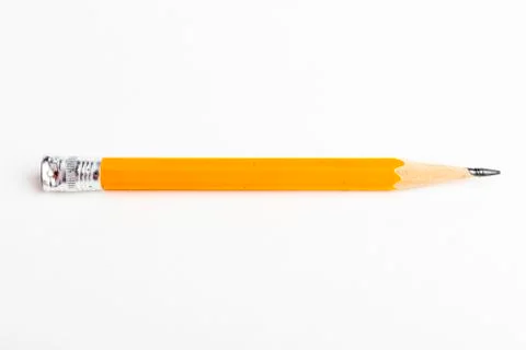Sharp Classic Yellow-Orange Hexagonal Pencil Stub Stock Photos