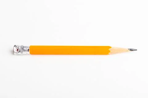 Sharp Classic Yellow-Orange Hexagonal Pencil Stub Stock Photos