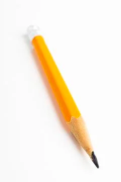Sharp Classic Yellow-Orange Hexagonal Pencil Stub Stock Photos