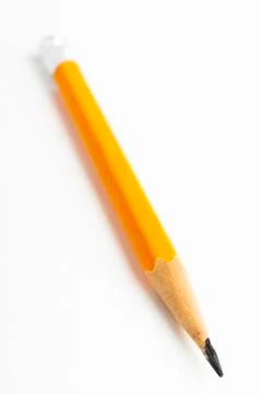 Sharp Classic Yellow-Orange Hexagonal Pencil Stub Stock Photos