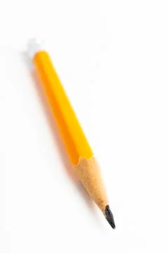 Sharp Classic Yellow-Orange Hexagonal Pencil Stub Stock-Fotos