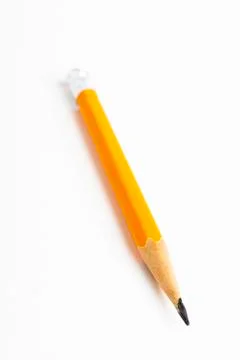 Sharp Classic Yellow-Orange Hexagonal Pencil Stub Stock-Fotos