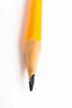 Sharp Classic Yellow-Orange Hexagonal Pencil Stub Stock Photos