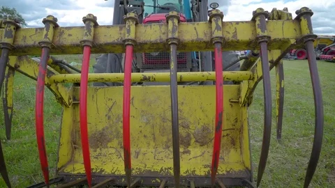 The sharp claw of the old big industrial truck Stock Footage 80618161
