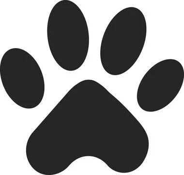 Sharp Claw Predator Paw Print Icon Stock Illustration