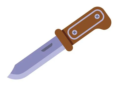 Sharp colored knife icon. Stock Illustration