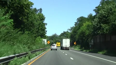 Sharp curve signs Stock Footage 8601806