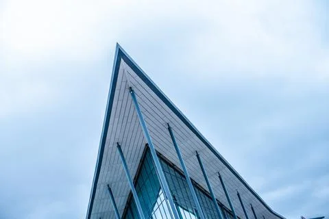 Sharp edge of a modern building Stock Photos