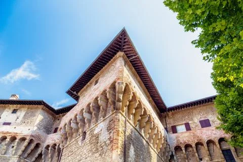 Sharp edges of Castle of the Captain of Artillery Stock Photos
