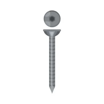 Sharp end steel screw. Vector illustration on a white background. Stock Illustration