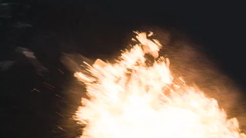 Sharp Flashes of Bright Fire 4K Stock-Footage 331741661